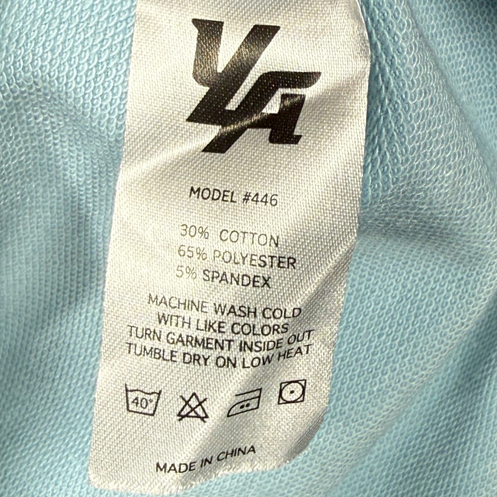 YoungLA 446 Muscle Tee Mens Large Light Blue Gym Workout Oversized Scoop Hem - Picture 4 of 8